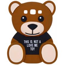 Силиконов калъф / гръб / TPU 3D за Samsung Galaxy J5 2016 J510 - Teddy Bear / This Is Not A Love Me Toy / черен