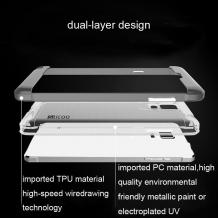 Луксозен силиконов гръб Slicoo Hybrid за Samsung Galaxy Note 4 N910 / Samsung Galaxy Note 4 - черен / прозрачен
