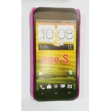 Ултра тънък заден предпазен капак за HTC One S - прозрачен розов
