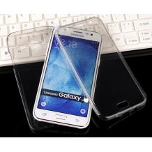 Силиконов калъф / гръб / TPU за Samsung Galaxy J3 - сив прозрачен / 2 части / лице и гръб
