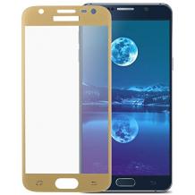 3D full cover Tempered glass screen protector Samsung Galaxy J3 2018 / Извит стъклен скрийн протектор Samsung Galaxy J3 2018 - златист