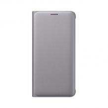 Оригинален калъф Flip Wallet Cover EF-WG928P за Samsung Galaxy S6 Edge+ G928 / S6 Edge Plus - сребрист