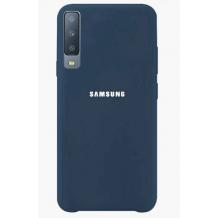 Оригинален гръб Silicone Cover за Samsung Galaxy A7 2018 A750F - тъмно син