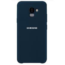 Оригинален гръб Silicone Cover за Samsung Galaxy J6 2018 - тъмно син