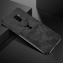 Луксозен гръб Deer за Samsung Galaxy J6 Plus 2018 - черен