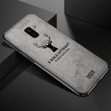 Луксозен гръб Deer за Samsung Galaxy J6 Plus 2018 - сив