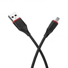 USB кабел за зареждане и пренос на данни / Micro USB кабел BOROFONE BX17 1m. FAST - черен