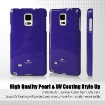 Луксозен силиконов гръб / калъф / TPU Mercury JELLY CASE Goospery за Galaxy Note 4 N910 / Samsung Note 4 - лилав