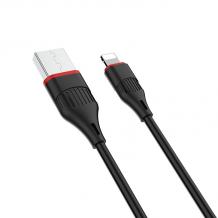 USB кабел за зареждане и пренос на данни / iPhone USB кабел BOROFONE BX17 1m. FAST - черен