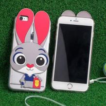 Силиконов калъф / гръб / TPU 3D за Apple iPhone 6 / iPhone 6S - сив / Zootropolis