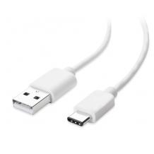 Micro USB кабел за зареждане и пренос на данни с дължина 3m / Type C за Samsung, Huawei, LG, HTC, Sony, Lenovo и други - бял