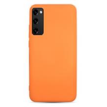 Луксозен силиконов калъф / гръб / Nano TPU за Samsung Galaxy S21 - оранжев