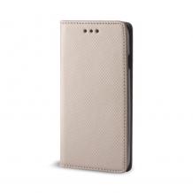 Кожен калъф Flip тефтер Magnet Book със стойка за Xiaomi Redmi Note 15 Pro - златист
