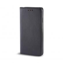 Кожен калъф Magnet Case със стойка за Samsung S23 - черен