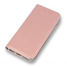 Кожен калъф Magnet Book със стойка за iPhone 14 - светло розов