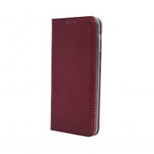 Кожен калъф Flip тефтер Magnet Book със стойка за Xiaomi Redmi Note 14 Pro - бордо