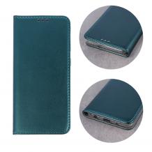 Кожен калъф Magnet Book със стойка за Samsung Galaxy A54 5G - тъмнозелен
