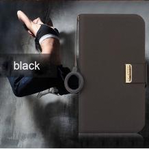 Луксозен кожен калъф Flip тефтер със стойка Kalaideng за Samsung Galaxy Note 2 N7100 / Note II N7100 - черен