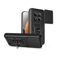 Удароустойчив гръб TPU кейс за Xiaomi Redmi Note 15 Pro 5G Ring Armor Case - черен