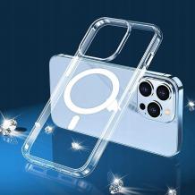 Силиконов калъф / гръб / Clear Case MagSafe за Apple iPhone 14 (6.1) - Прозрачен