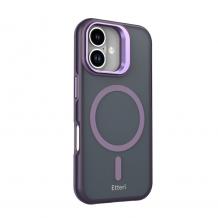 Удароустойчив хибриден кейс Etteri Morning Fog с Magsafe и стойка за iPhone 17 - Лилав