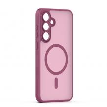 Луксозен гръб / кейс / Matte Case с безжично зареждане MagSafe за Samsung Galaxy A16 / Samsung A17 / Samsung A26 - тъмнолилав