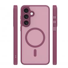 Луксозен гръб / кейс / Matte Case с безжично зареждане MagSafe за Samsung Galaxy A16 / Samsung A17 / Samsung A26 - тъмнолилав