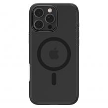 Оригинален гръб / кейс / Spigen Ultra Hybrid Case с безжично зареждане MagSafe за Apple iPhone 16 Pro Max (6.9) - черен / прозрачен