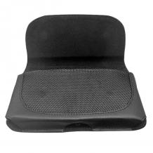 Кожен калъф / кобур / за колан за Samsung Galaxy A55 - черен