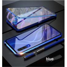 Магнитен калъф Bumper Case 360° FULL за Samsung Galaxy A70 - прозрачен / синя рамка