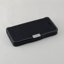 Кожен калъф тефтер Flip Cover със стойка Кingpad за Apple iPhone 5 / 5S - черен