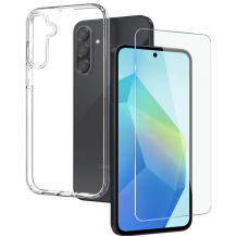 Комплект Прозрачен Кейс и Стъклен Протектор за Samsung Galaxy A16