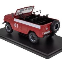 Метална кола UAZ 469B in Fire Department livery 1972 Hachette
