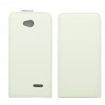 Кожен калъф Flip тефтер за LG L70 - бял