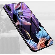 Луксозен стъклен твърд гръб за Huawei P Smart 2019 - риби