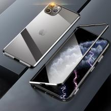 Магнитен калъф Bumper Case 360° FULL за Apple iPhone 11 Pro Max 6.5'' - прозрачен / сребриста рамка
