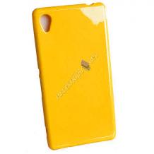 Силиконов калъф / гръб / TPU за Sony Xperia M4 / M4 Aqua - оранжев / гланц