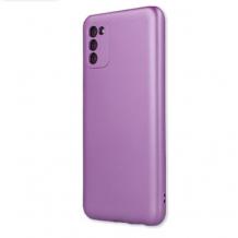 Силиконов калъф / гръб / TPU кейс Metallic Cover за Samsung Galaxy S22 Ultra 5G - лилав