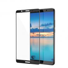 3D full cover Tempered glass Full Glue screen protector Huawei Mate 10 / Извит стъклен скрийн протектор с лепило от вътрешната страна за Huawei Mate 10 - черен