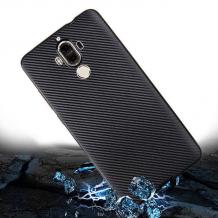 Силиконов калъф / гръб / TPU за Huawei Mate 10 Pro - черен / Carbon