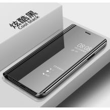 Луксозен калъф Clear View Cover с твърд гръб за Huawei Y6 2018 / Honor 7A - черен