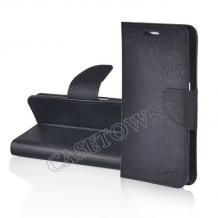 Кожен калъф Flip тефтер Mercury GOOSPERY Fancy Diary със стойка за Huawei Ascend Y511 - черен
