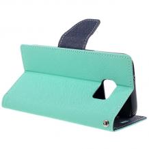 Калъф Flip тефтер Mercury GOOSPERY Fancy Diary със стойка за Samsung Galaxy S7 Edge+ / S7 Edge Plus - резеда