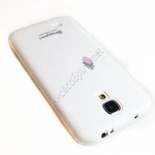 Силиконов гръб / калъф / ТPU за Samsung Galaxy S4 S IV i9500 i9505 - happymori / бял