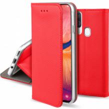 Кожен калъф Flip тефтер Flexi Magnet Book със стойка за Samsung Galaxy A20e - червен