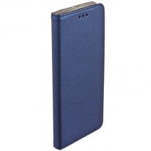 Кожен калъф Magnet Case със стойка за Sony Xperia XZ1 - син