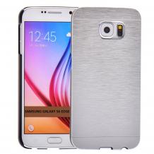 Луксозен твърд гръб / капак / MOTOMO за Samsung Galaxy S6 Edge G925 - сребрист