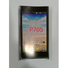Ултра тънък заден предпазен капак за LG Optimus L7 / P705 - сив прозрачен