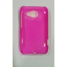 Ултра тънък заден предпазен капак за HTC Desire C - прозрачен розов