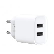 Зарядно устройство комплект XO CE02C 2x USB 2,1A + Type C кабел